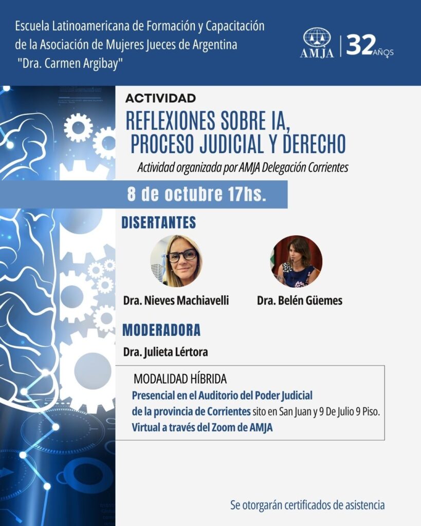 REFLEXIONES SOBRE IA, PROCESO JUDICIAL Y DE...