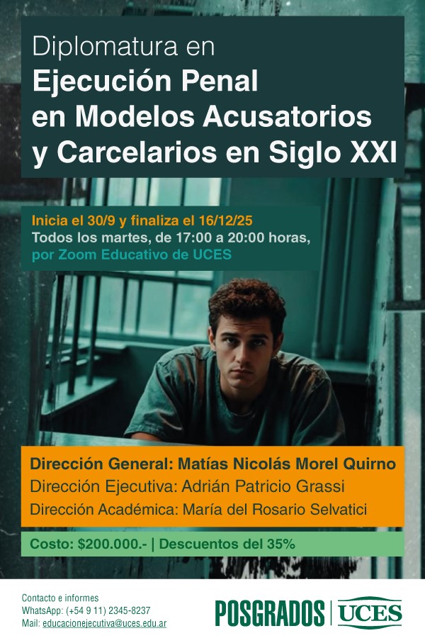 Flyer Diplomatura en Ejecución Penal 2025